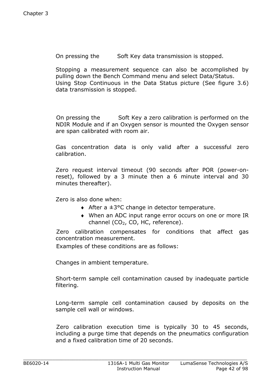 LumaSense Technologies INNOVA 1316A-1 User Manual | Page 42 / 98