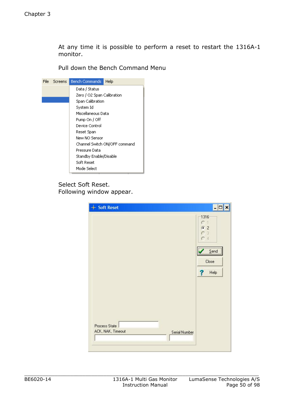 5 reset | LumaSense Technologies INNOVA 1316A-1 User Manual | Page 50 / 98