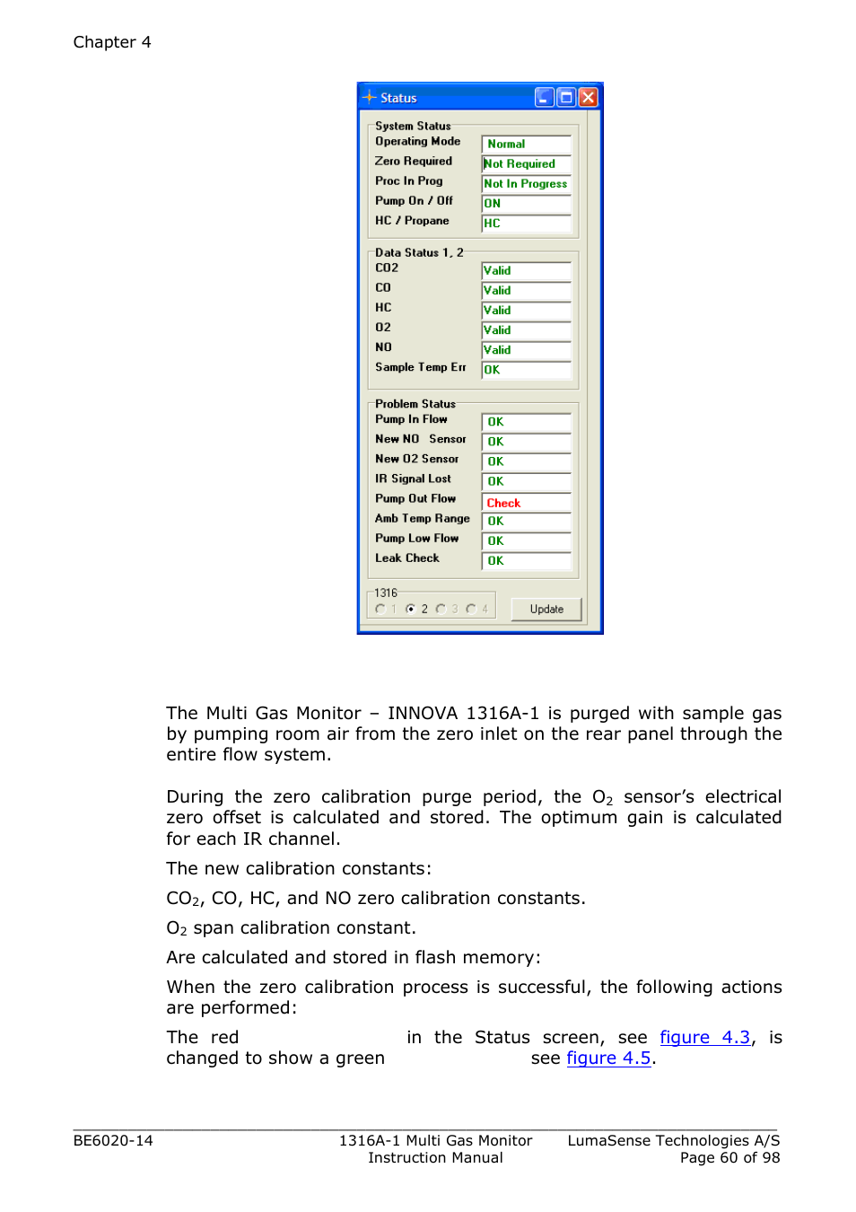 LumaSense Technologies INNOVA 1316A-1 User Manual | Page 60 / 98