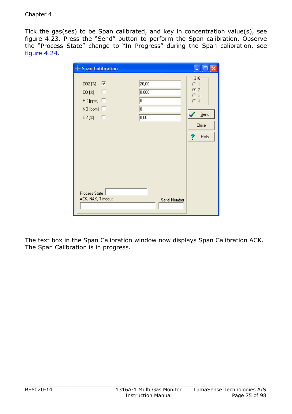 LumaSense Technologies INNOVA 1316A-1 User Manual | Page 75 / 98