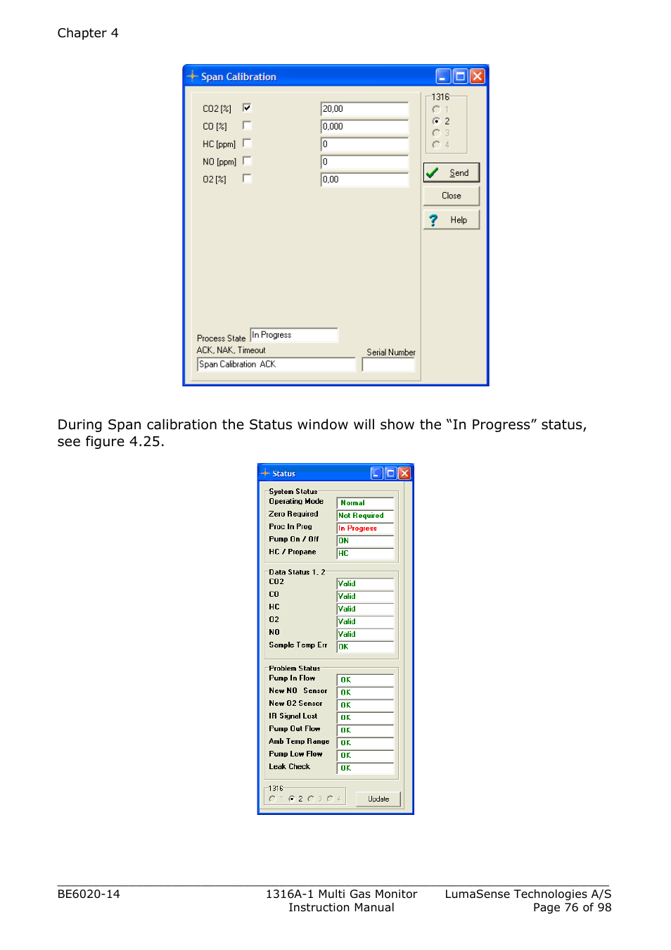 LumaSense Technologies INNOVA 1316A-1 User Manual | Page 76 / 98