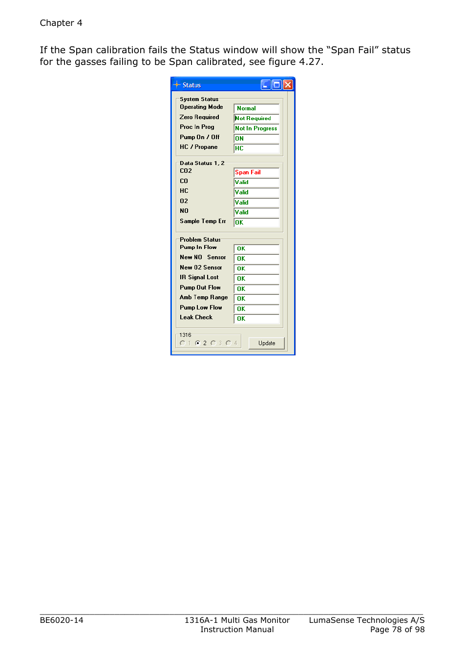 LumaSense Technologies INNOVA 1316A-1 User Manual | Page 78 / 98