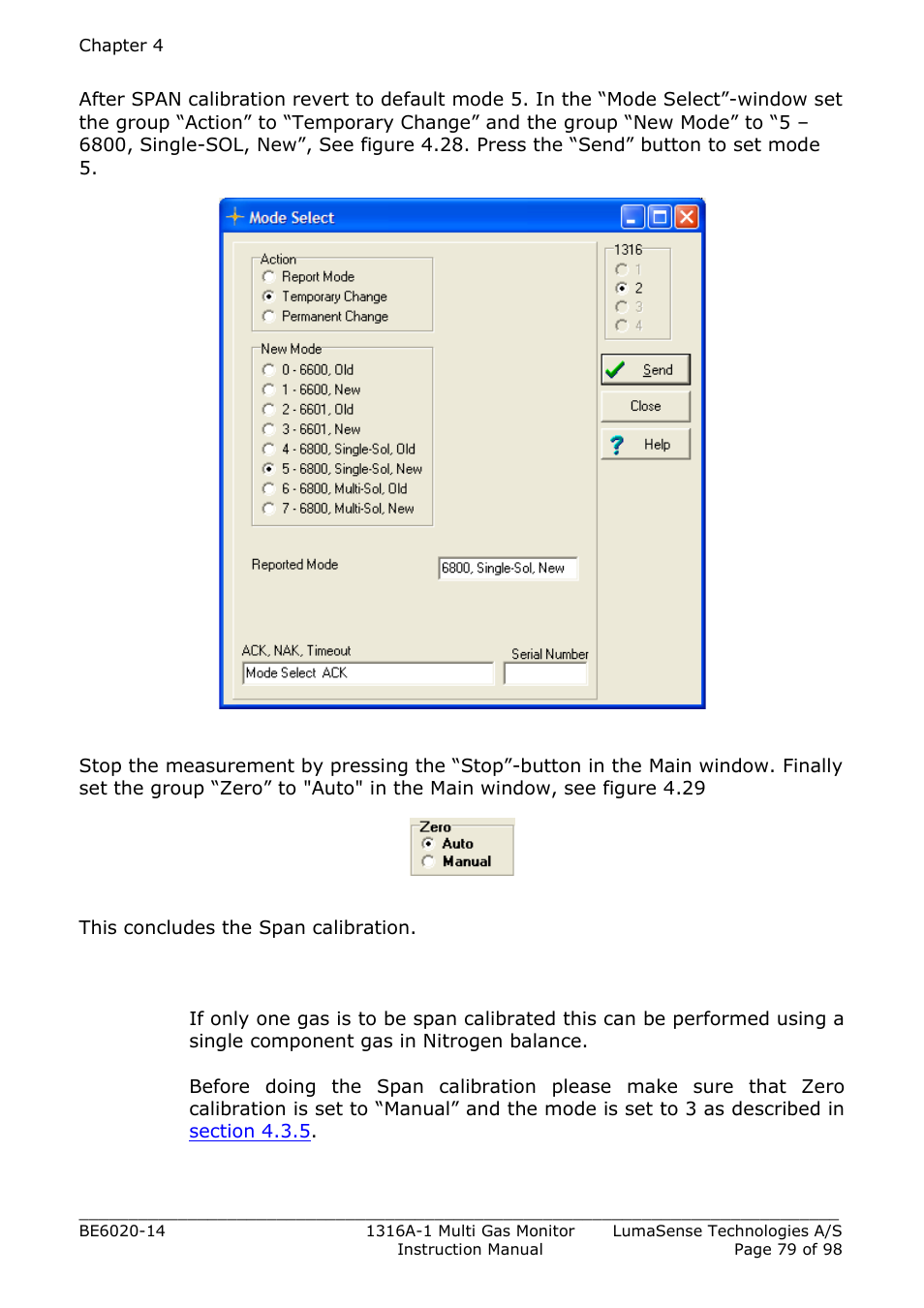 LumaSense Technologies INNOVA 1316A-1 User Manual | Page 79 / 98