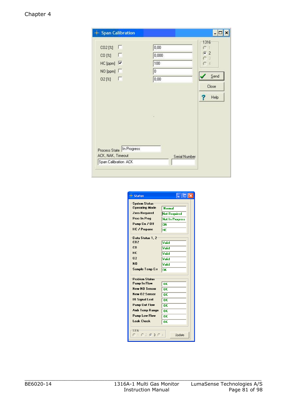 Figure 4.30, Figure 4.31 | LumaSense Technologies INNOVA 1316A-1 User Manual | Page 81 / 98