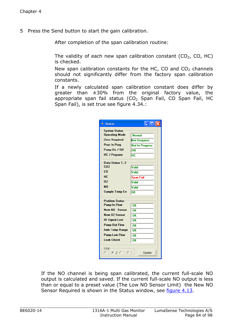 LumaSense Technologies INNOVA 1316A-1 User Manual | Page 84 / 98