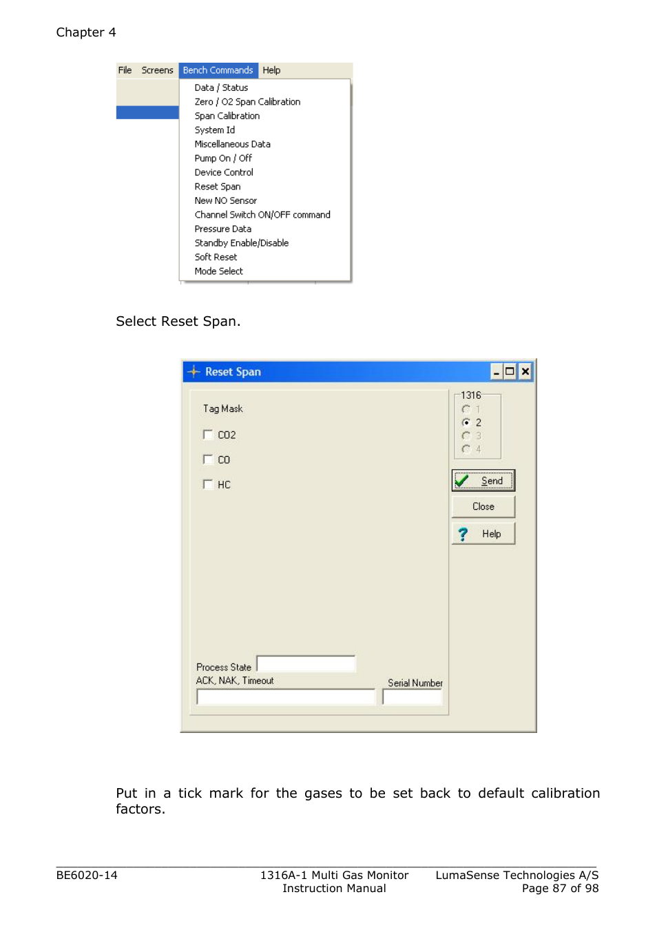 LumaSense Technologies INNOVA 1316A-1 User Manual | Page 87 / 98
