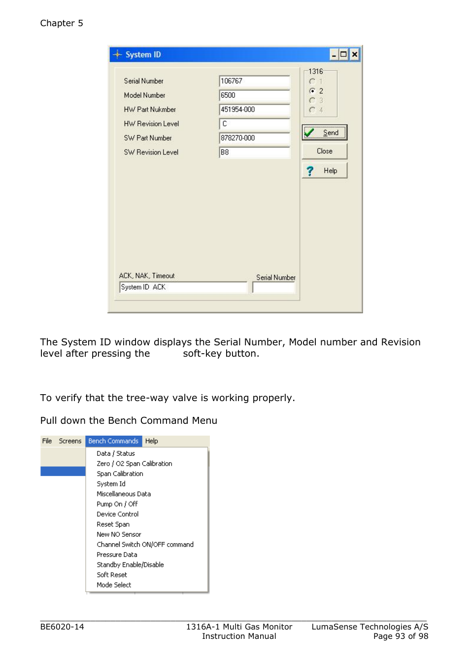 5 valve test | LumaSense Technologies INNOVA 1316A-1 User Manual | Page 93 / 98