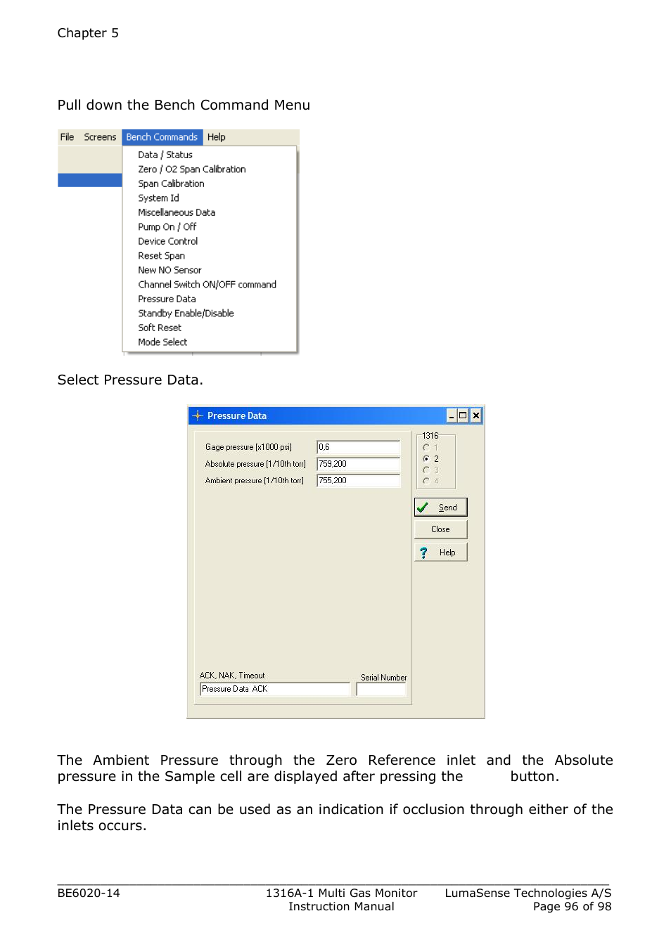 7 pressure data | LumaSense Technologies INNOVA 1316A-1 User Manual | Page 96 / 98