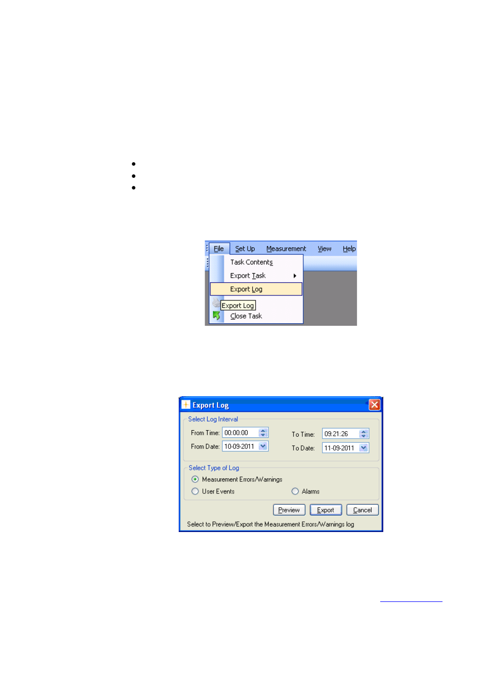 7 export log, Section 4.7 | LumaSense Technologies LumaSoft Gas Multi Point 7860 User Manual | Page 117 / 194