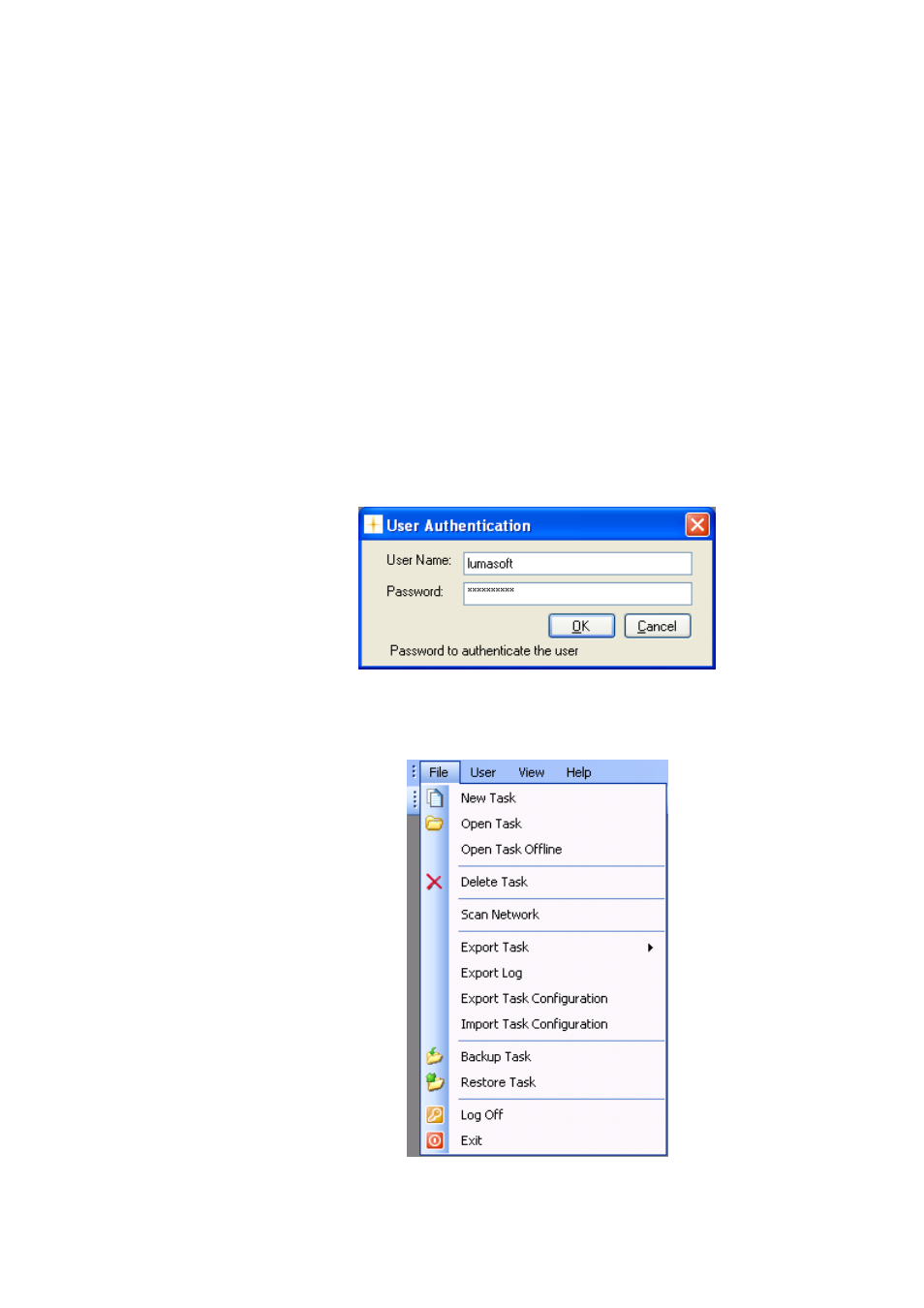 2 export/import task configuration, 1 export task configuration, Section 5.2 | LumaSense Technologies LumaSoft Gas Multi Point 7860 User Manual | Page 127 / 194