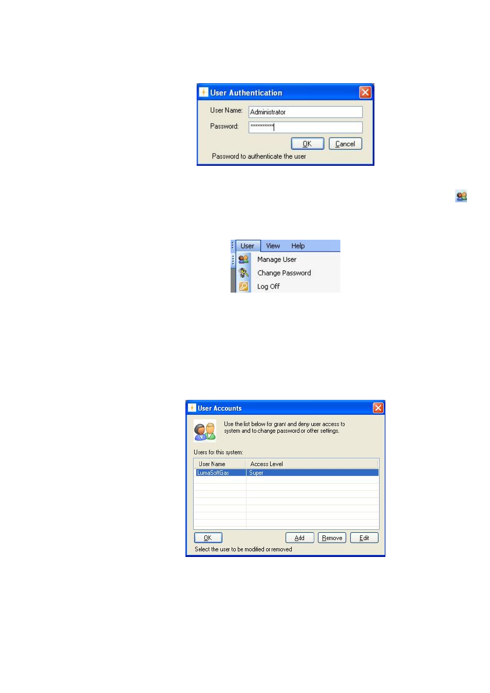 1 add user account | LumaSense Technologies LumaSoft Gas Multi Point 7860 User Manual | Page 23 / 194