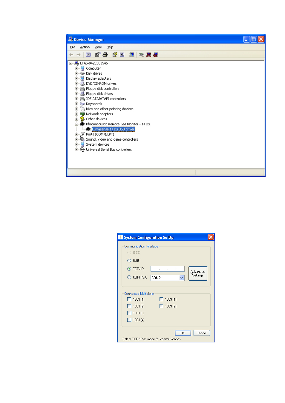2 configuration of the ethernet (tcp/ip) interface, Section 3.1.2 | LumaSense Technologies LumaSoft Gas Multi Point 7860 User Manual | Page 32 / 194
