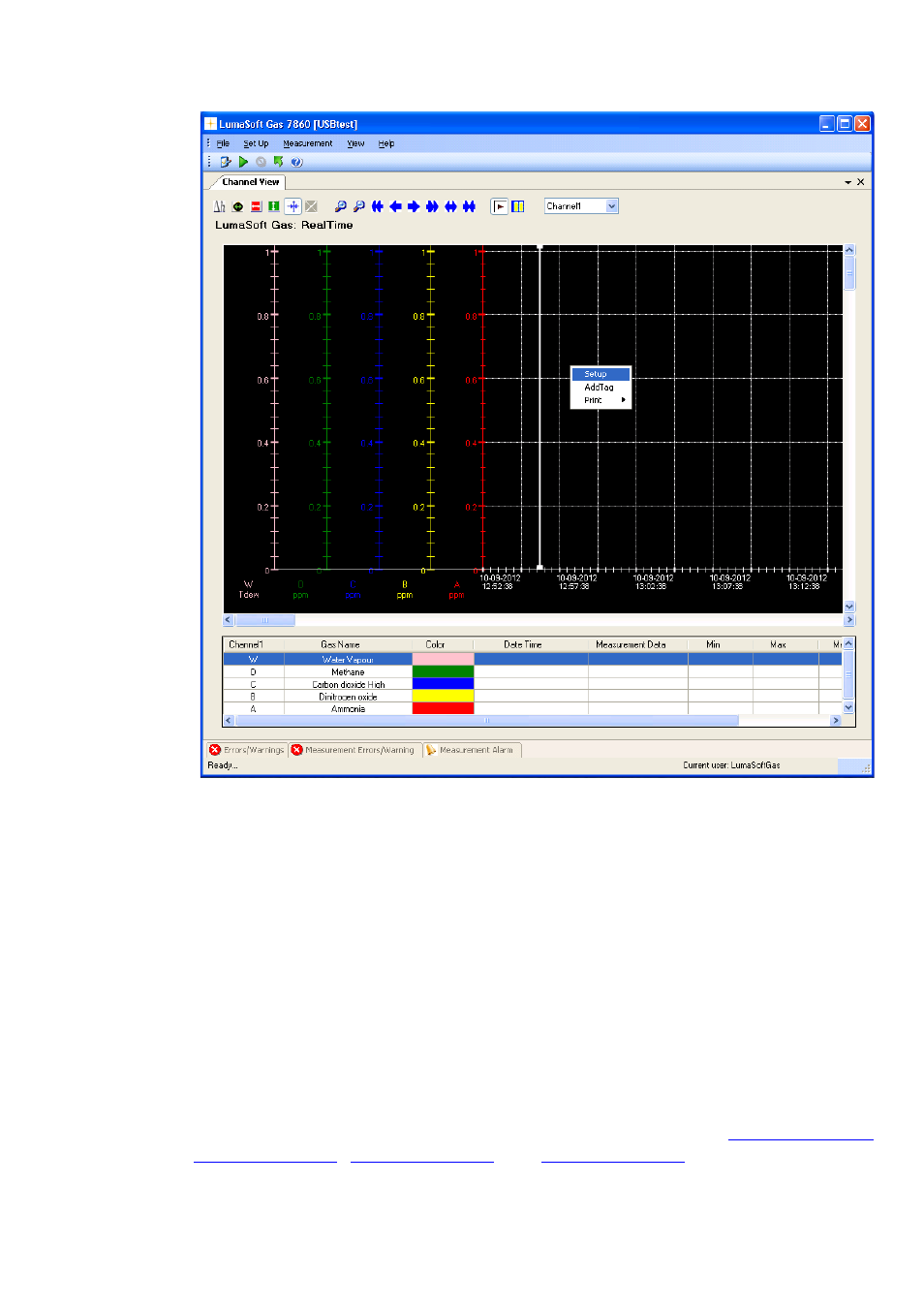 5 the graphical window (channel view), Figure 4.18 | LumaSense Technologies LumaSoft Gas Multi Point 7860 User Manual | Page 62 / 194