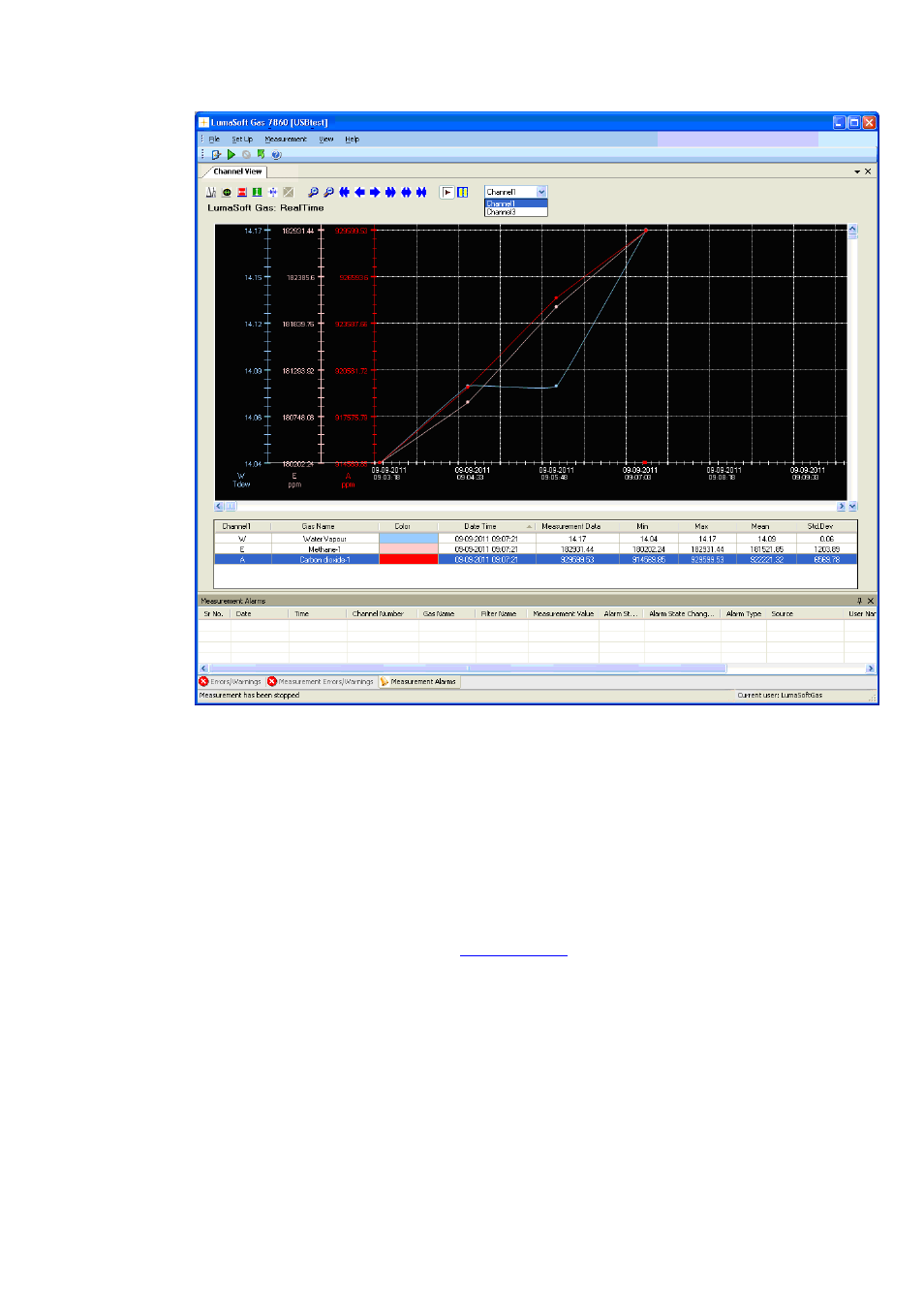 Section | LumaSense Technologies LumaSoft Gas Multi Point 7860 User Manual | Page 69 / 194