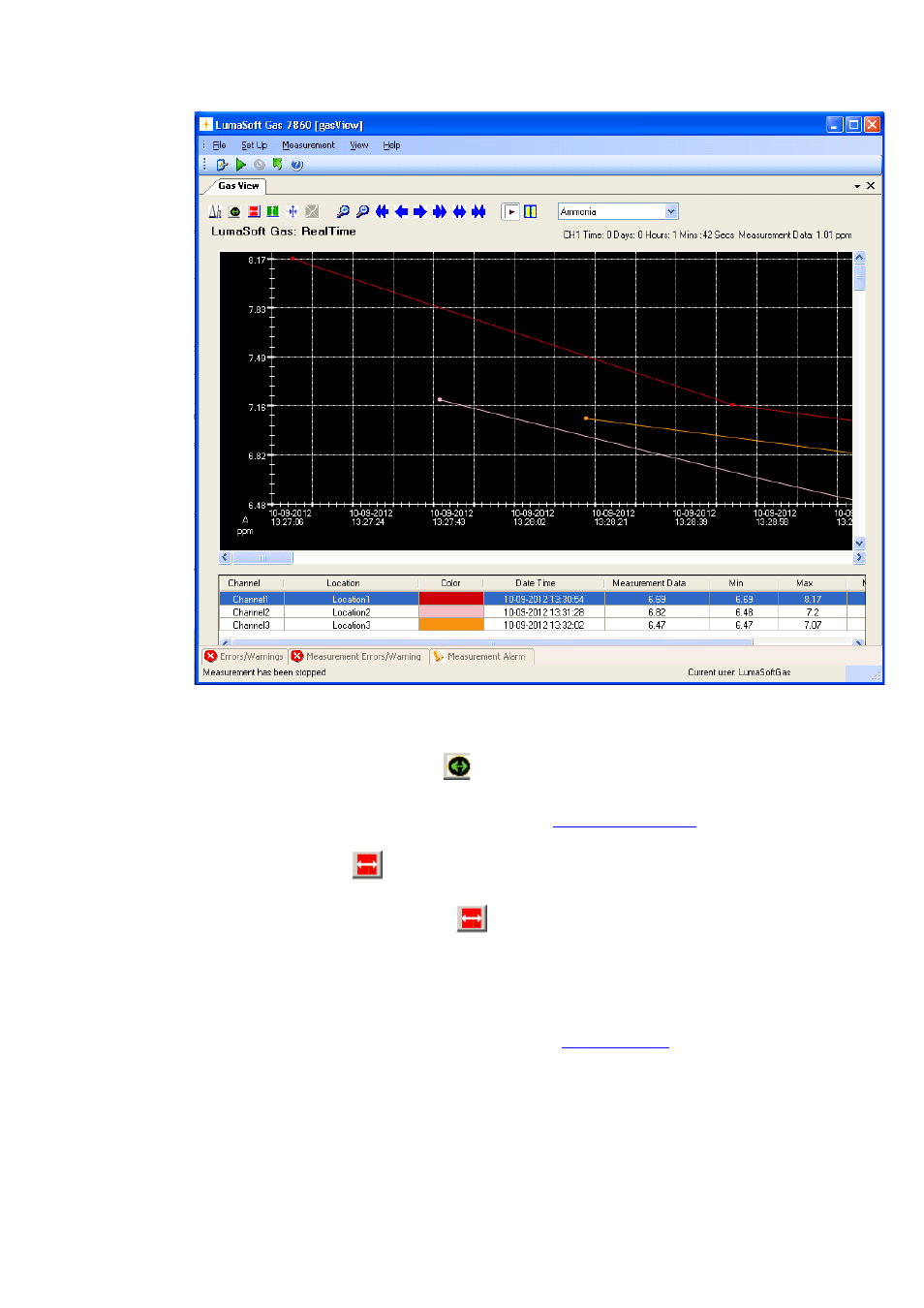 LumaSense Technologies LumaSoft Gas Multi Point 7860 User Manual | Page 86 / 194