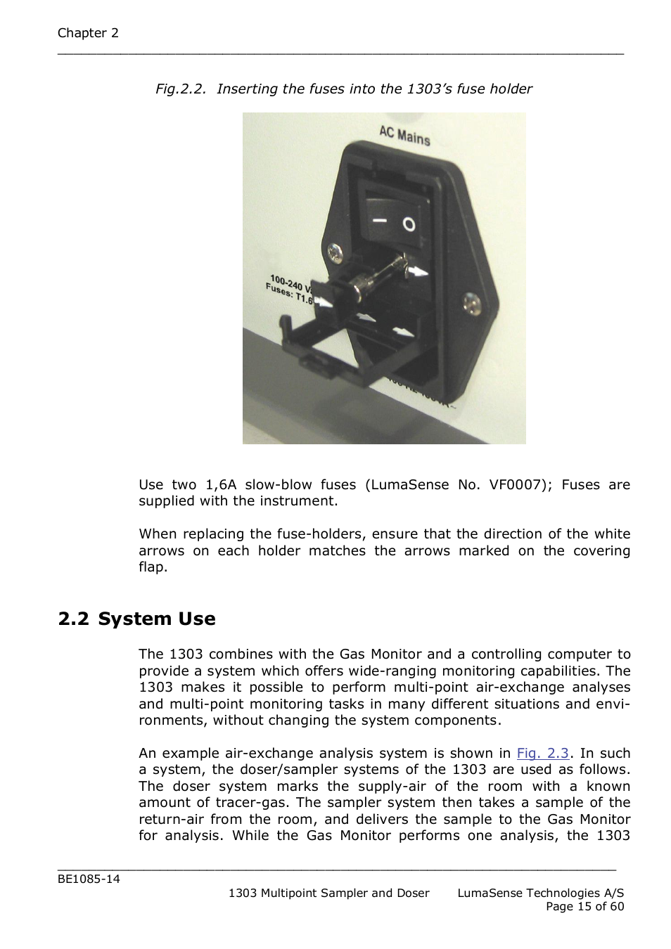 2 system use | LumaSense Technologies INNOVA 1303 User Manual | Page 15 / 60