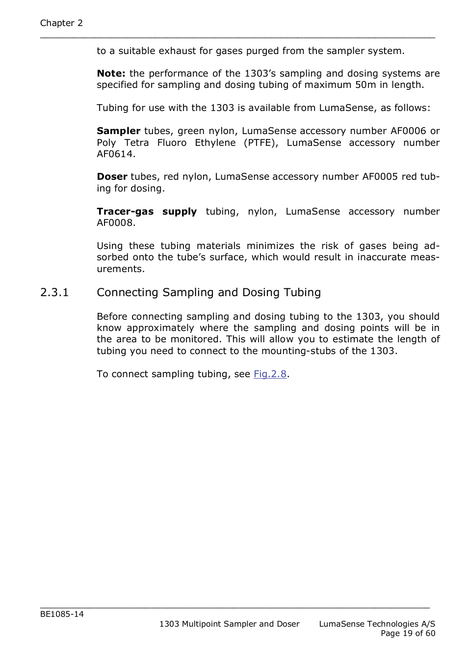 LumaSense Technologies INNOVA 1303 User Manual | Page 19 / 60