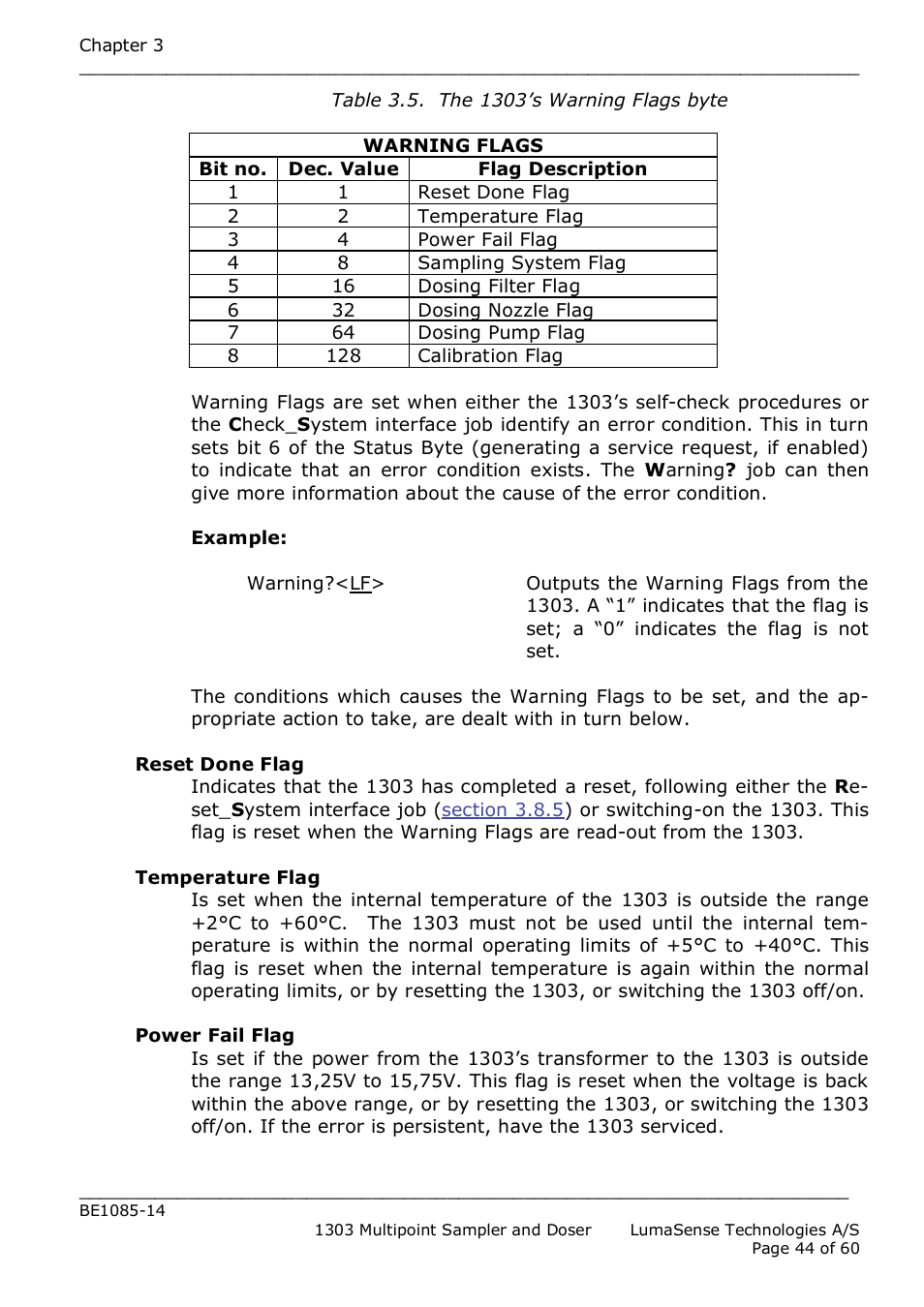 LumaSense Technologies INNOVA 1303 User Manual | Page 44 / 60