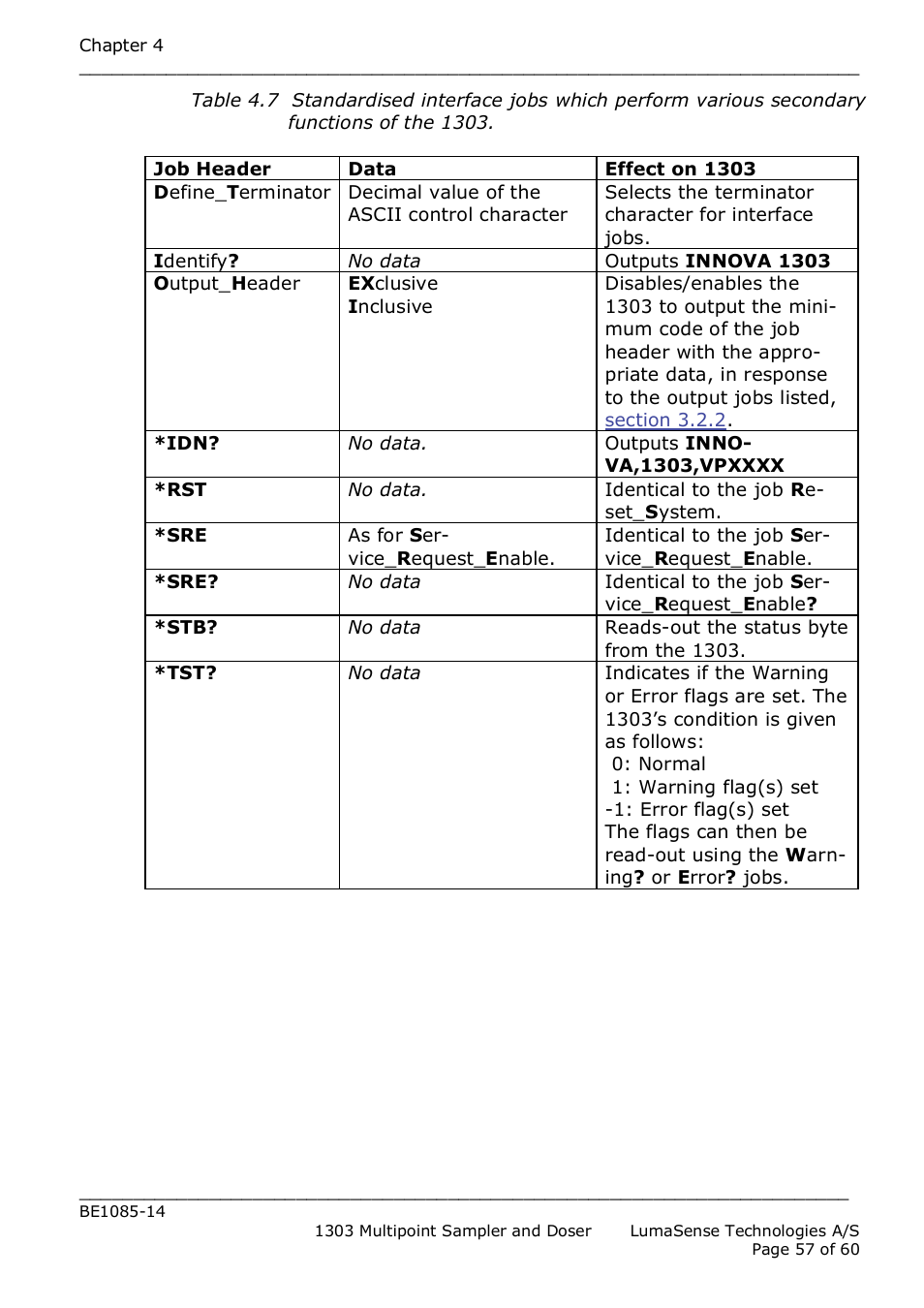 LumaSense Technologies INNOVA 1303 User Manual | Page 57 / 60