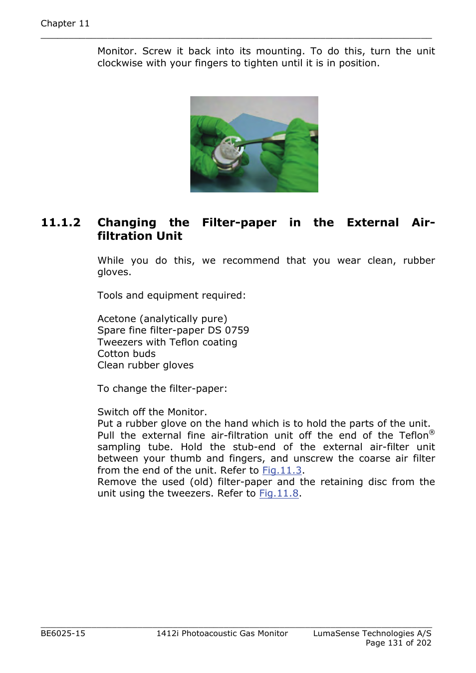 LumaSense Technologies INNOVA 1412i User Manual | Page 131 / 202