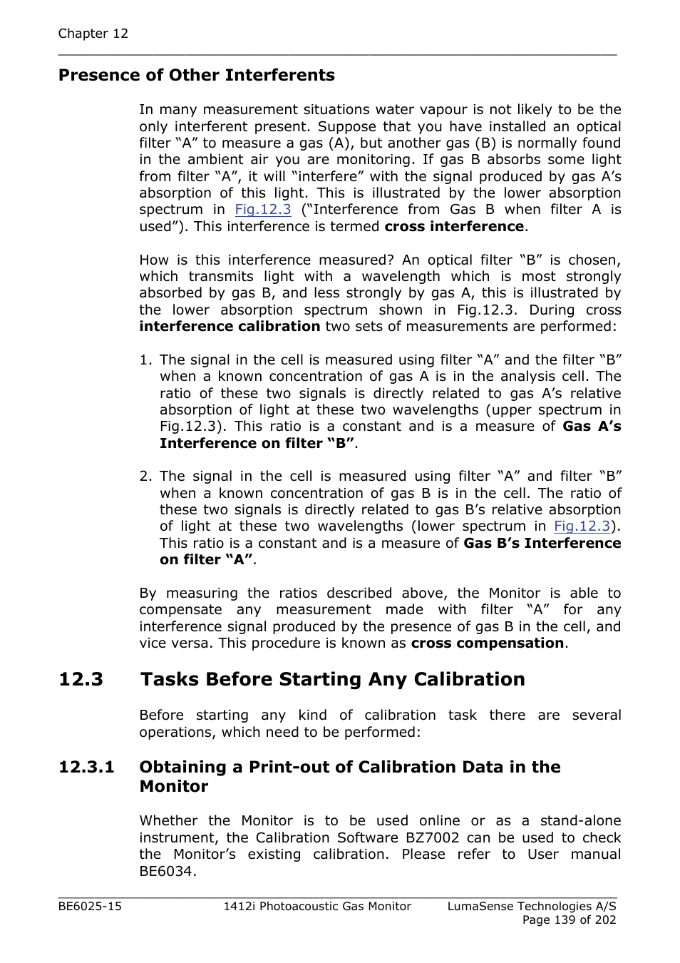 3 tasks before starting any calibration | LumaSense Technologies INNOVA 1412i User Manual | Page 139 / 202