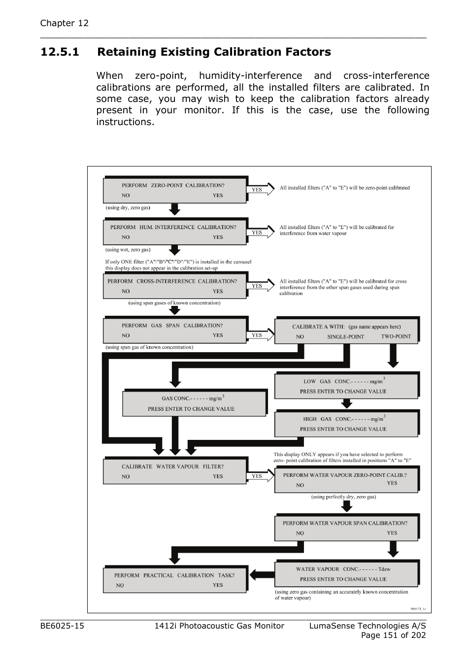 1 retaining existing calibration factors, Fig.12.8 | LumaSense Technologies INNOVA 1412i User Manual | Page 151 / 202