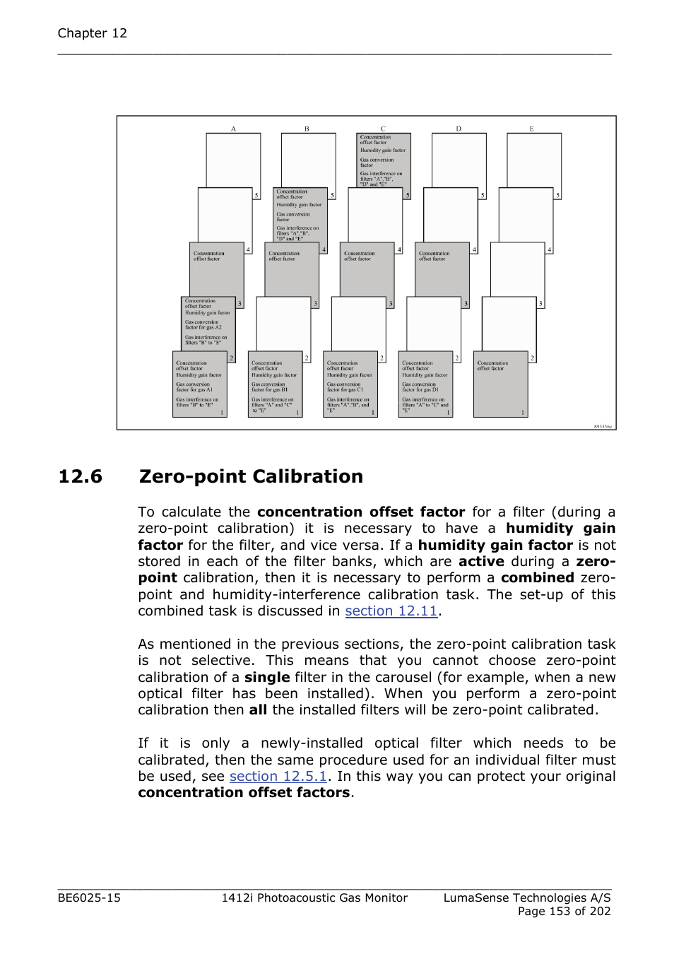 6 zero-point calibration | LumaSense Technologies INNOVA 1412i User Manual | Page 153 / 202