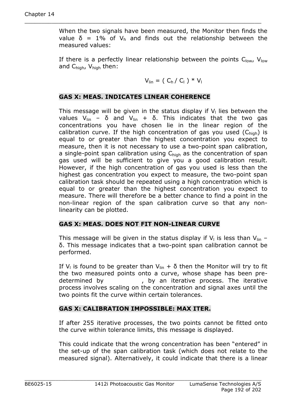 LumaSense Technologies INNOVA 1412i User Manual | Page 192 / 202