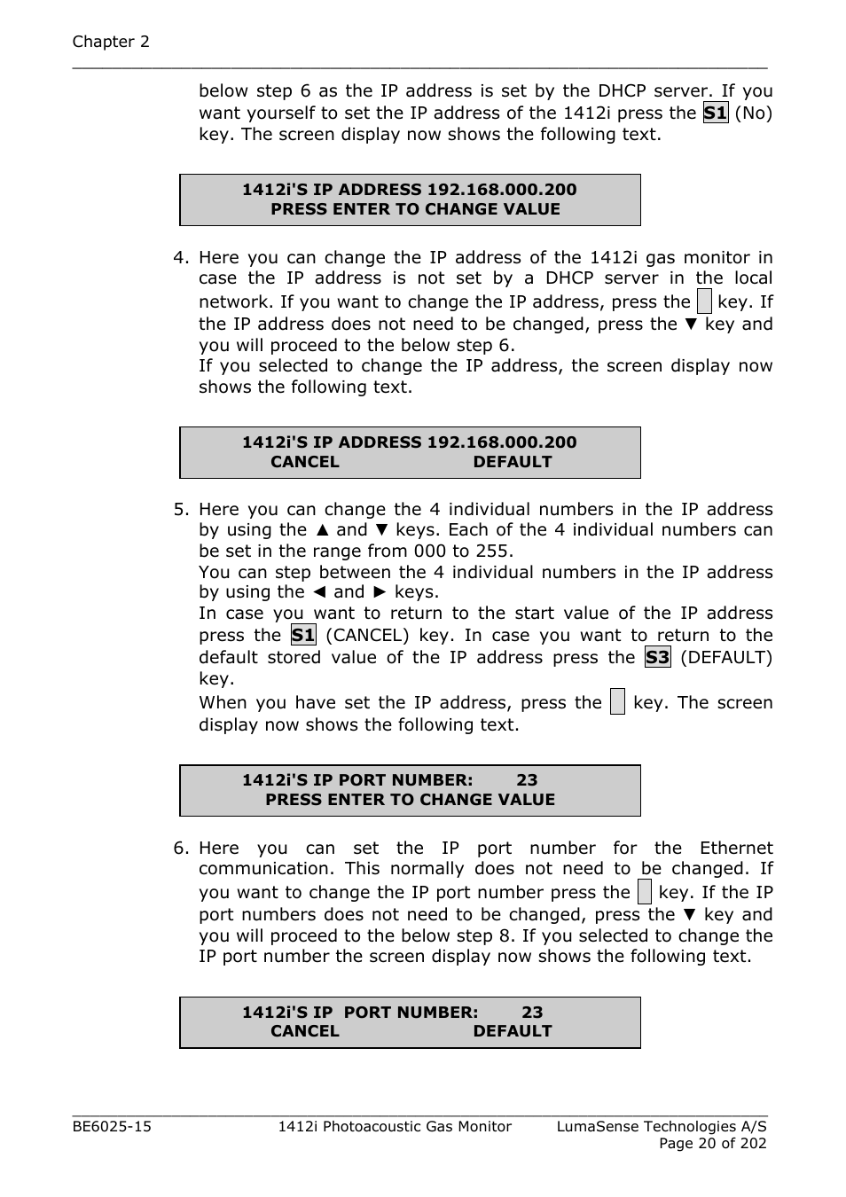 LumaSense Technologies INNOVA 1412i User Manual | Page 20 / 202
