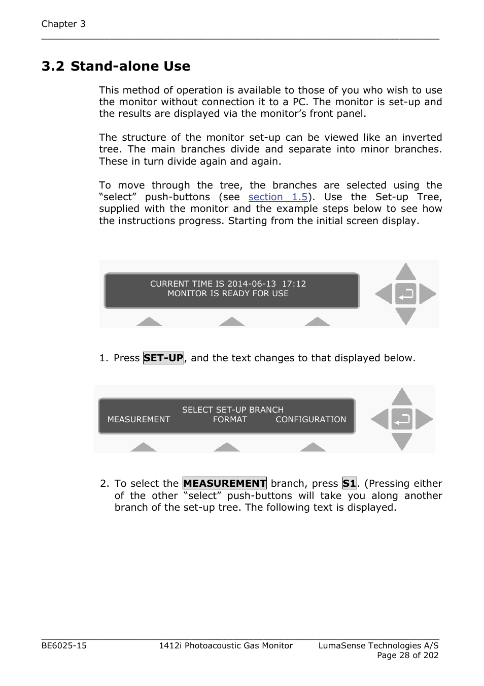2 stand-alone use | LumaSense Technologies INNOVA 1412i User Manual | Page 28 / 202