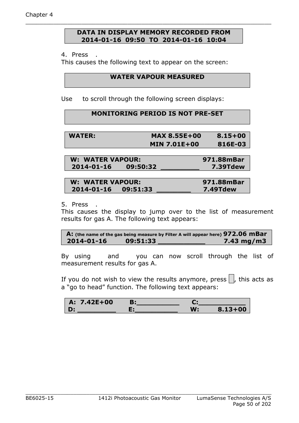 LumaSense Technologies INNOVA 1412i User Manual | Page 50 / 202