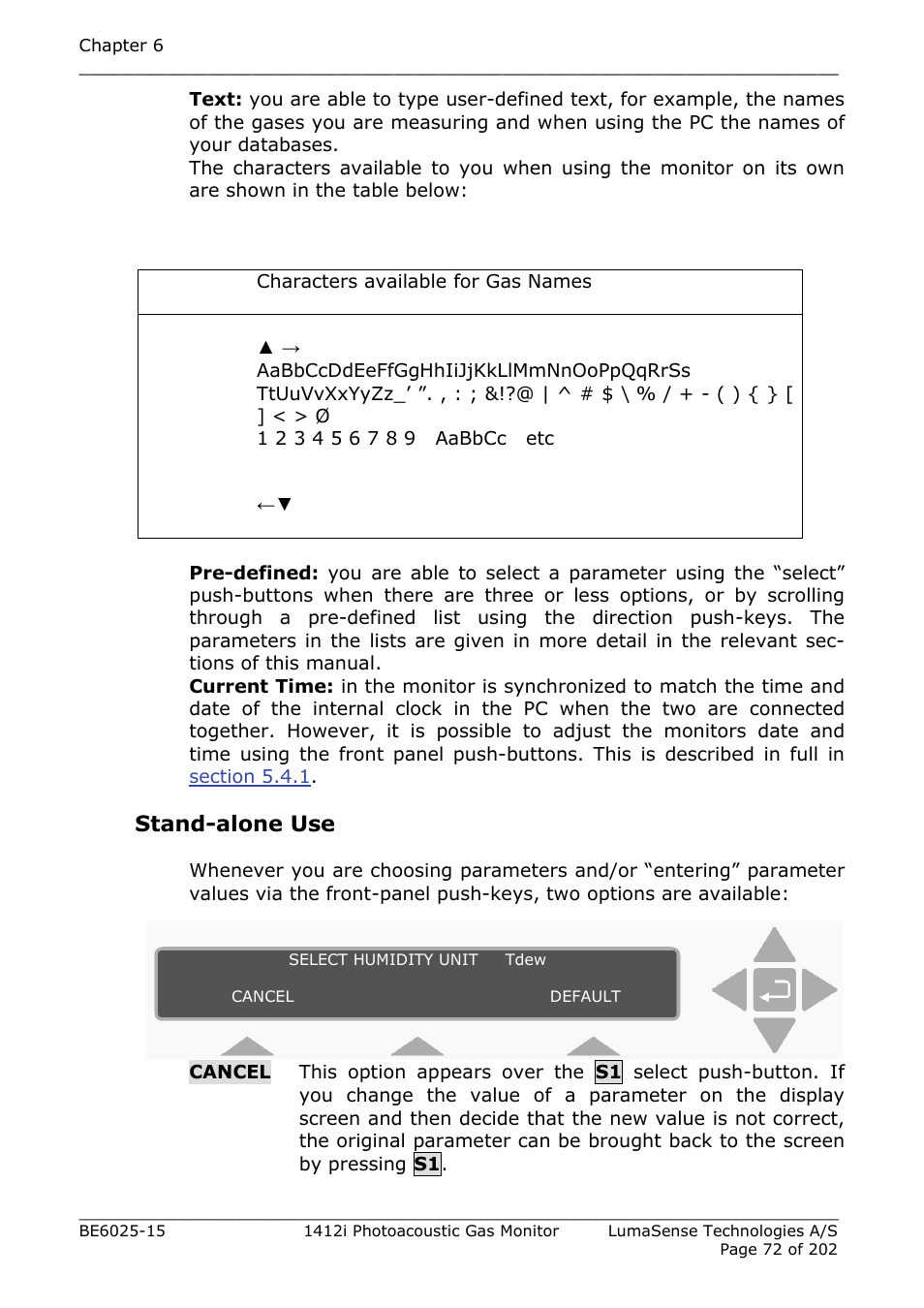 Stand-alone use | LumaSense Technologies INNOVA 1412i User Manual | Page 72 / 202