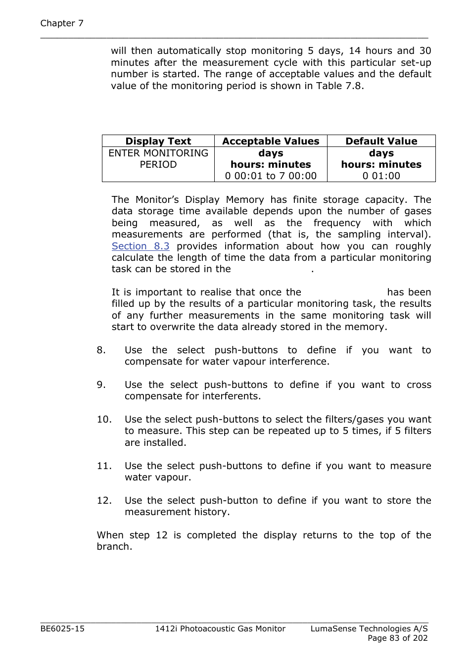 LumaSense Technologies INNOVA 1412i User Manual | Page 83 / 202