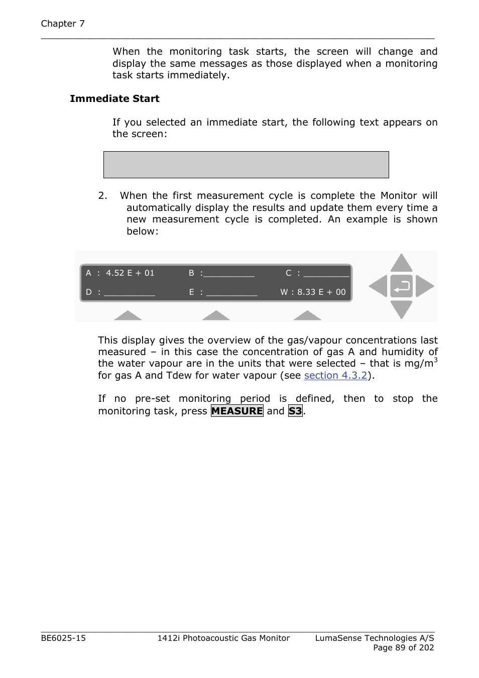 Measurement in progress results not yet available | LumaSense Technologies INNOVA 1412i User Manual | Page 89 / 202