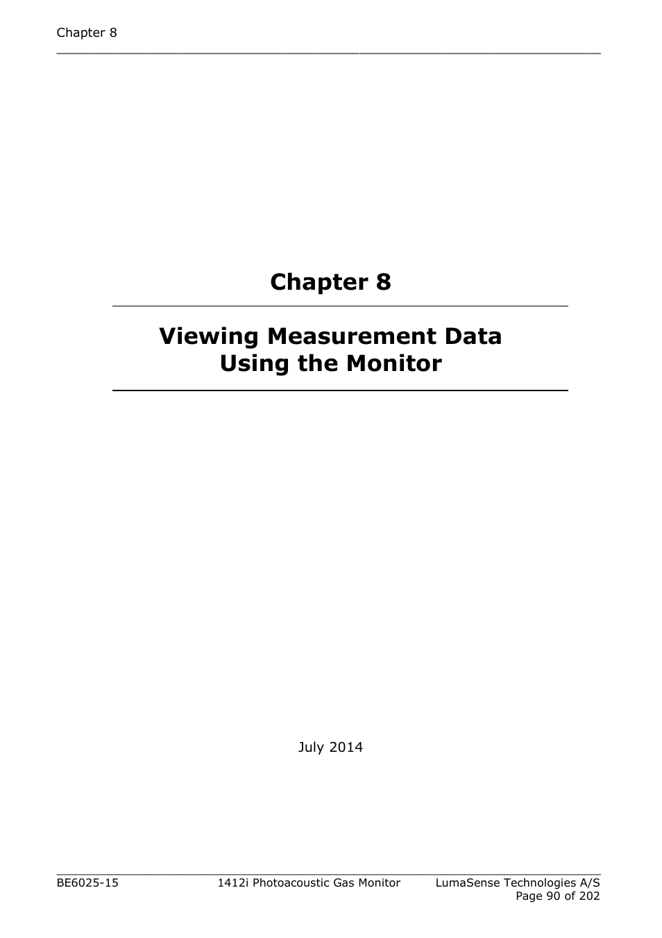 LumaSense Technologies INNOVA 1412i User Manual | Page 90 / 202