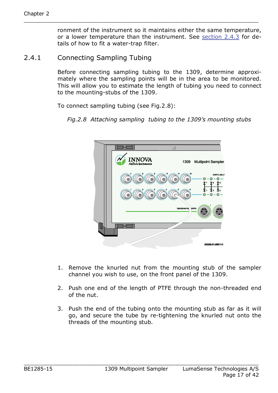 LumaSense Technologies INNOVA 1309 User Manual | Page 17 / 42