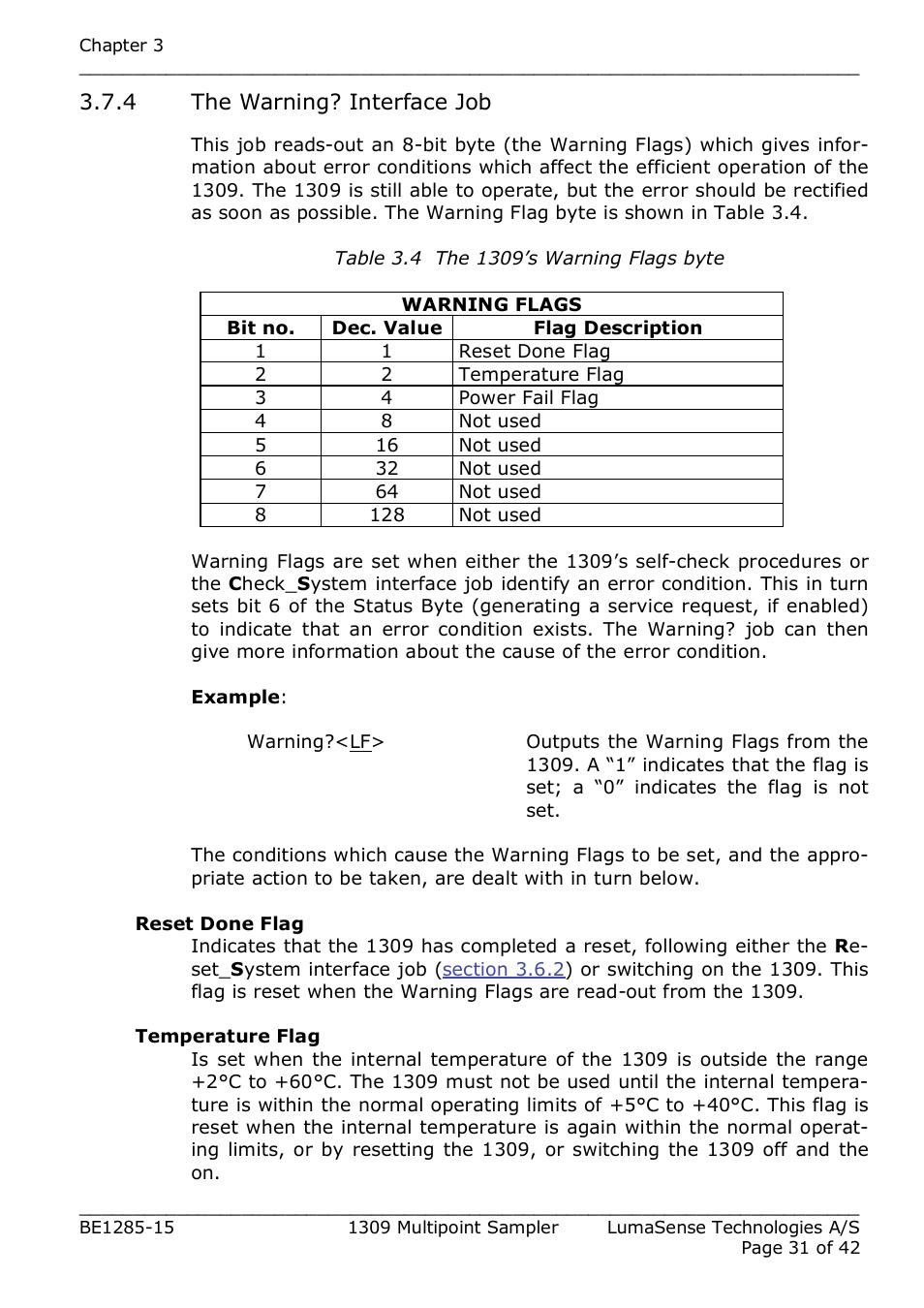 LumaSense Technologies INNOVA 1309 User Manual | Page 31 / 42