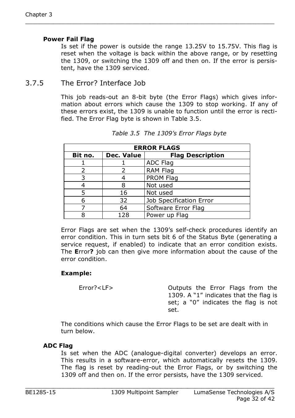 LumaSense Technologies INNOVA 1309 User Manual | Page 32 / 42