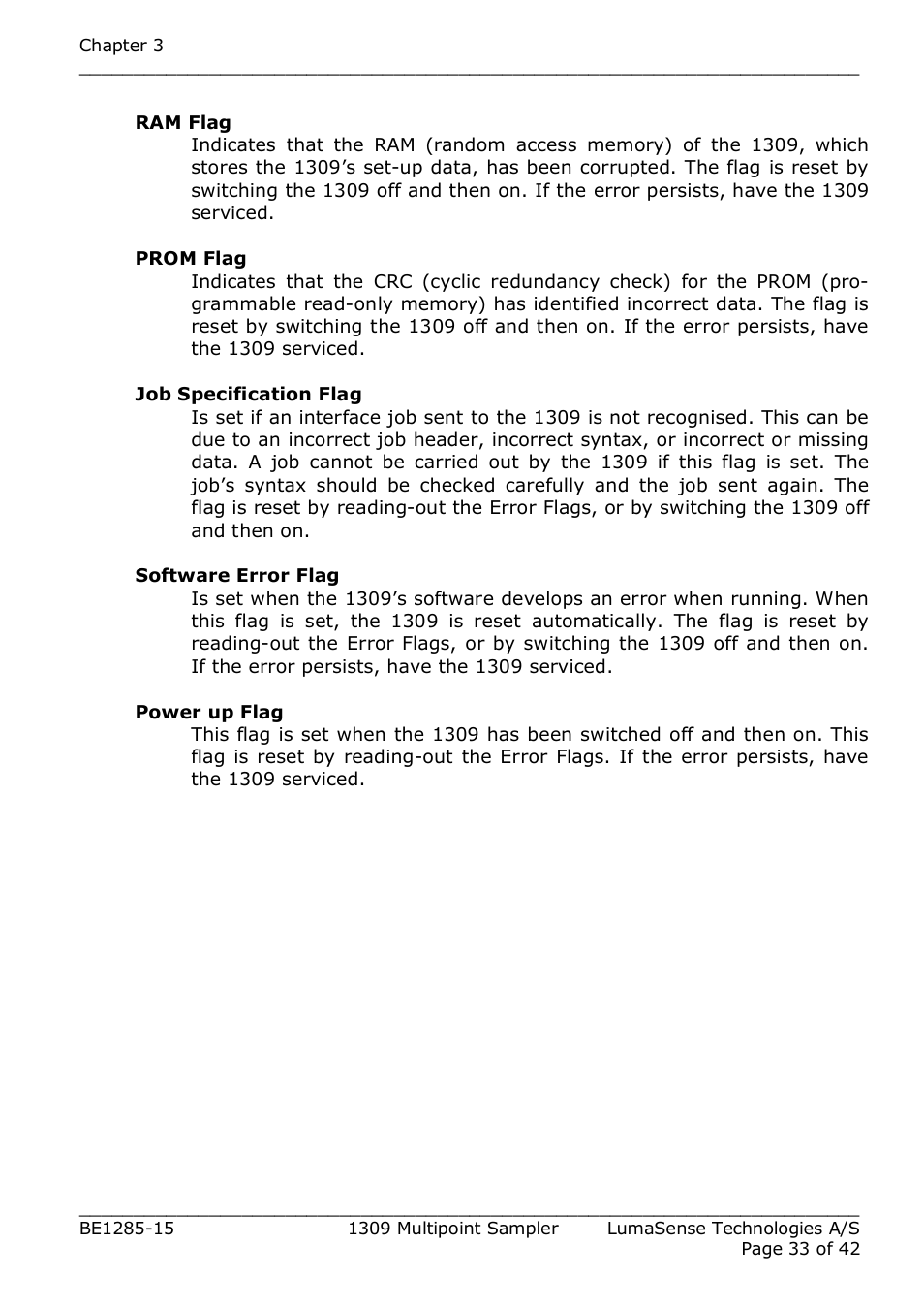 LumaSense Technologies INNOVA 1309 User Manual | Page 33 / 42