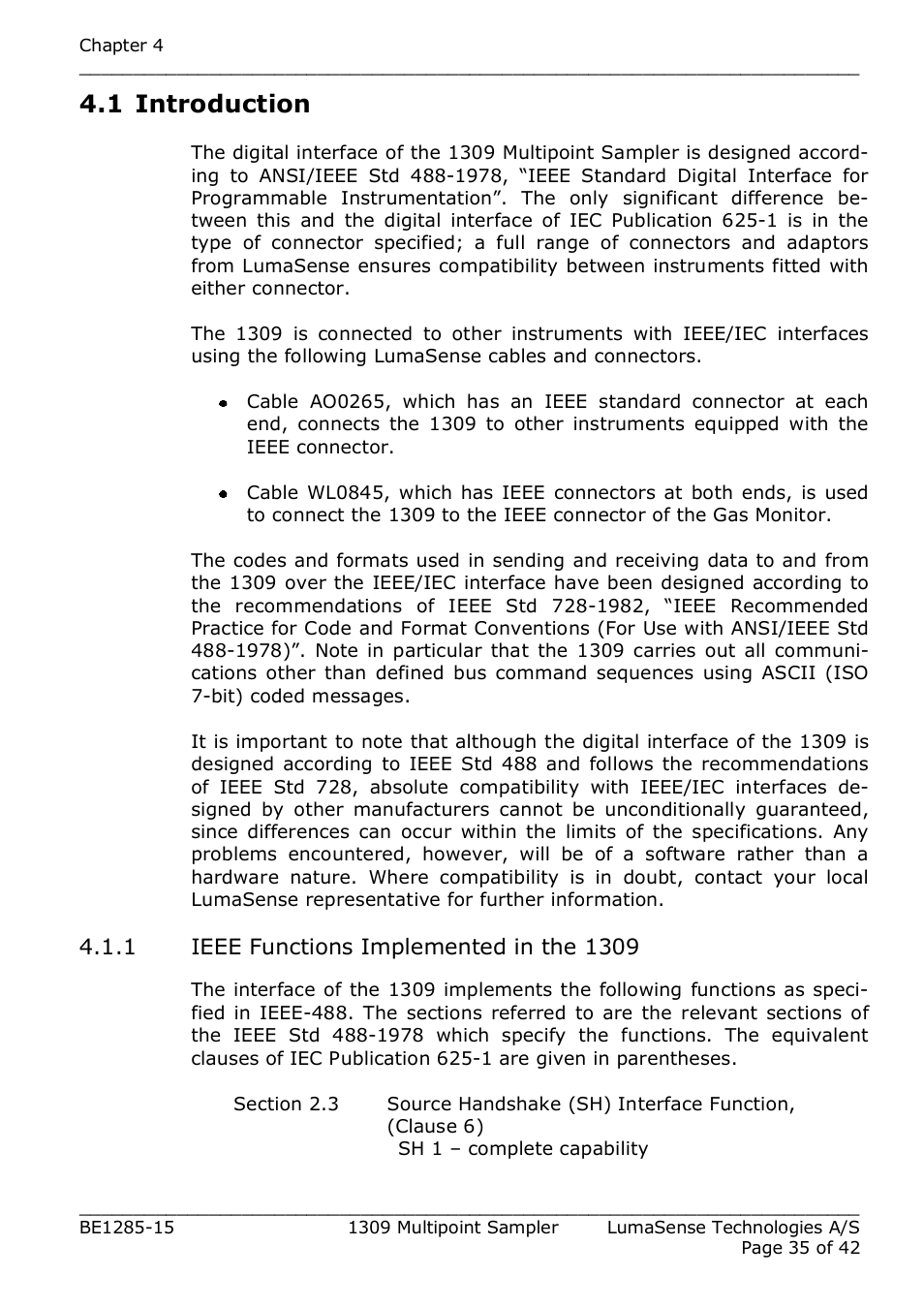 1 introduction | LumaSense Technologies INNOVA 1309 User Manual | Page 35 / 42