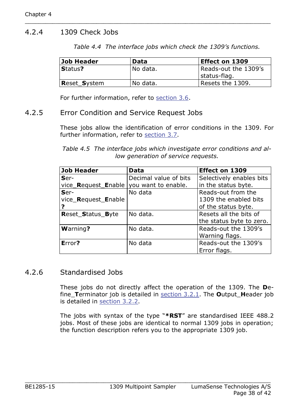 LumaSense Technologies INNOVA 1309 User Manual | Page 38 / 42