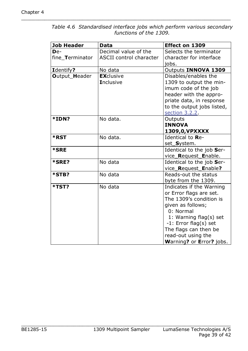 LumaSense Technologies INNOVA 1309 User Manual | Page 39 / 42
