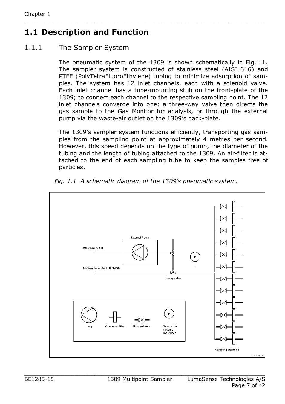1 description and function | LumaSense Technologies INNOVA 1309 User Manual | Page 7 / 42