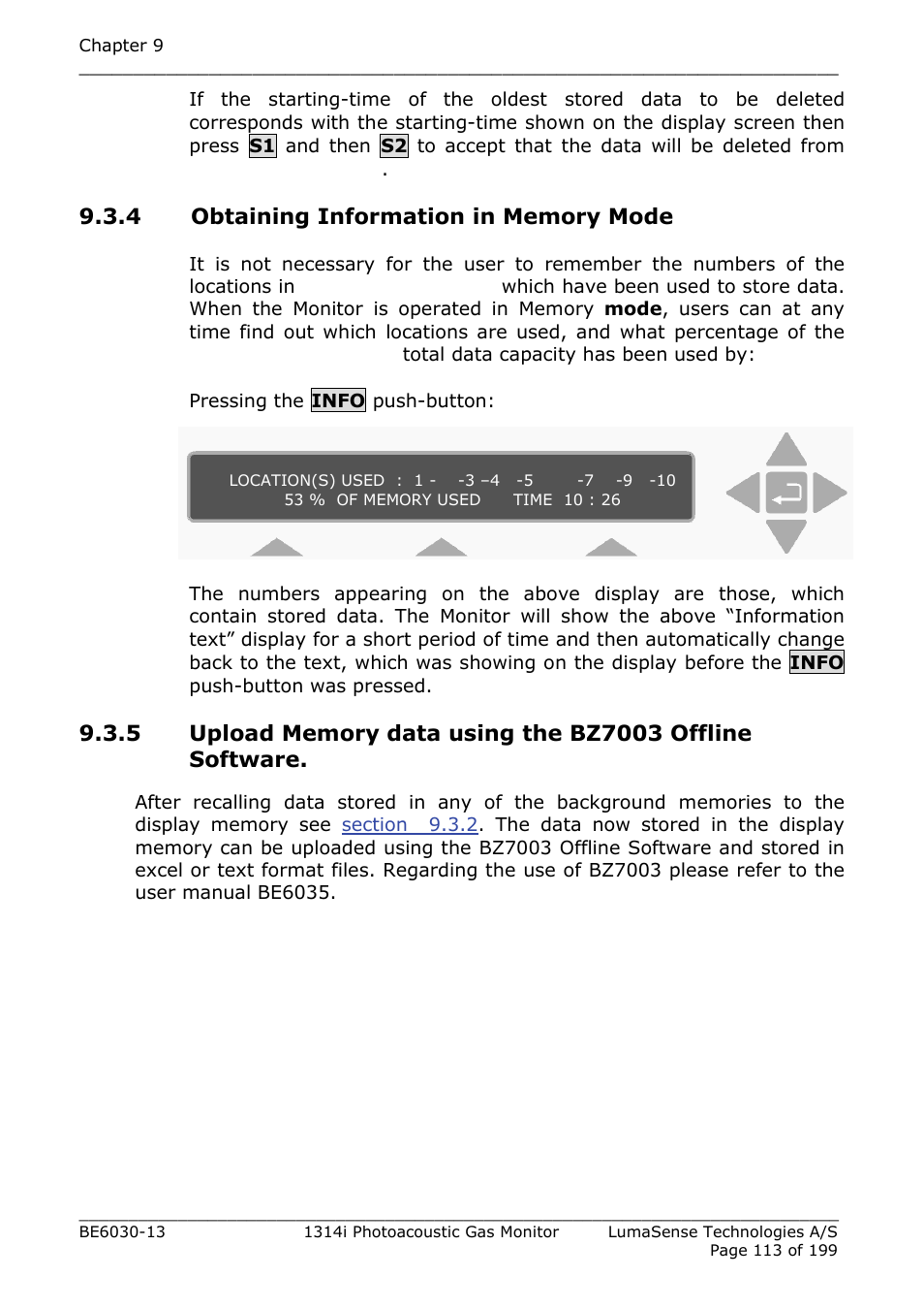 4 obtaining information in memory mode | LumaSense Technologies INNOVA 1314i User Manual | Page 113 / 199