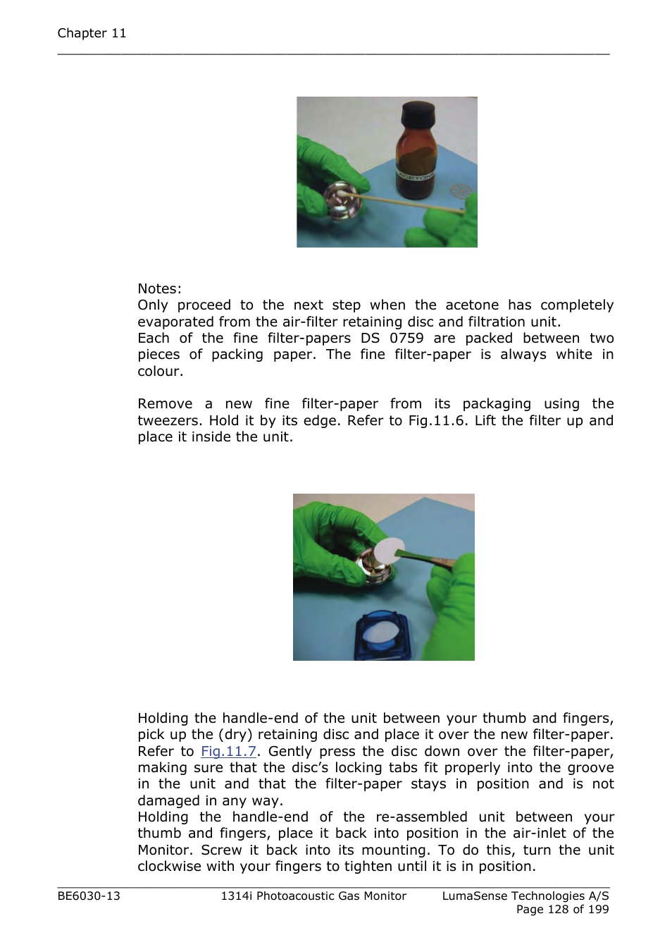 Fig.9.5, Fig.11.5 | LumaSense Technologies INNOVA 1314i User Manual | Page 128 / 199