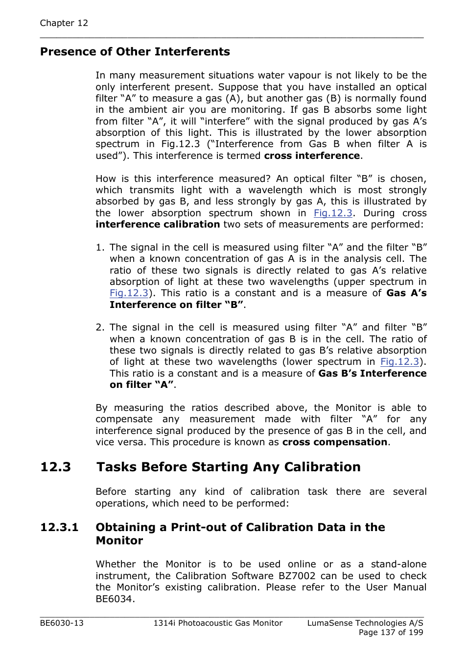 3 tasks before starting any calibration | LumaSense Technologies INNOVA 1314i User Manual | Page 137 / 199