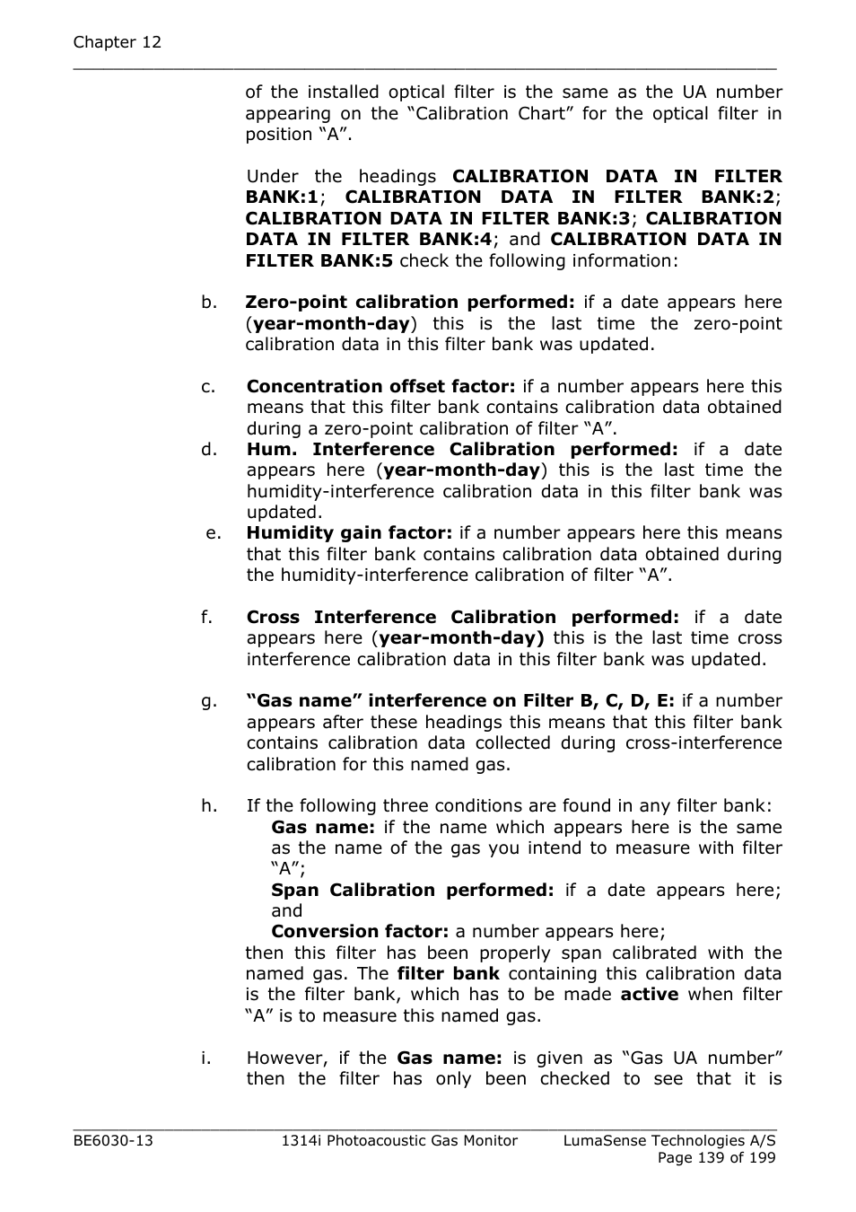 LumaSense Technologies INNOVA 1314i User Manual | Page 139 / 199