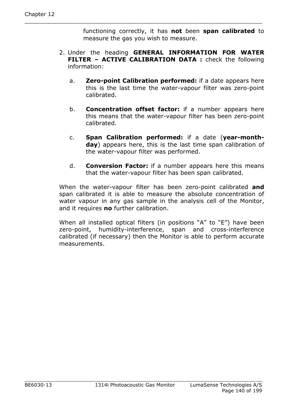 LumaSense Technologies INNOVA 1314i User Manual | Page 140 / 199