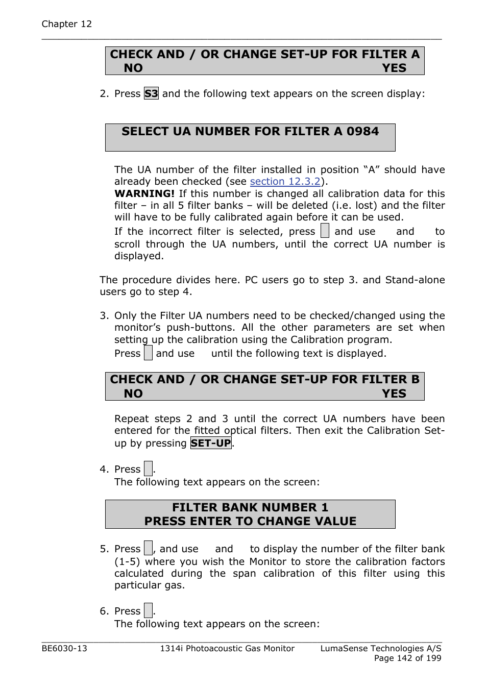 LumaSense Technologies INNOVA 1314i User Manual | Page 142 / 199