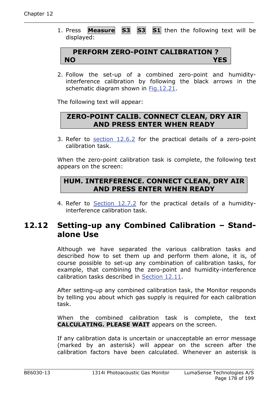 LumaSense Technologies INNOVA 1314i User Manual | Page 178 / 199